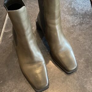 Leather ankle boots